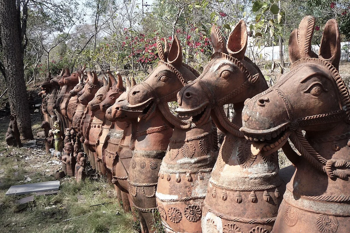 Terracotta figures in the Museum of Mankind collection.