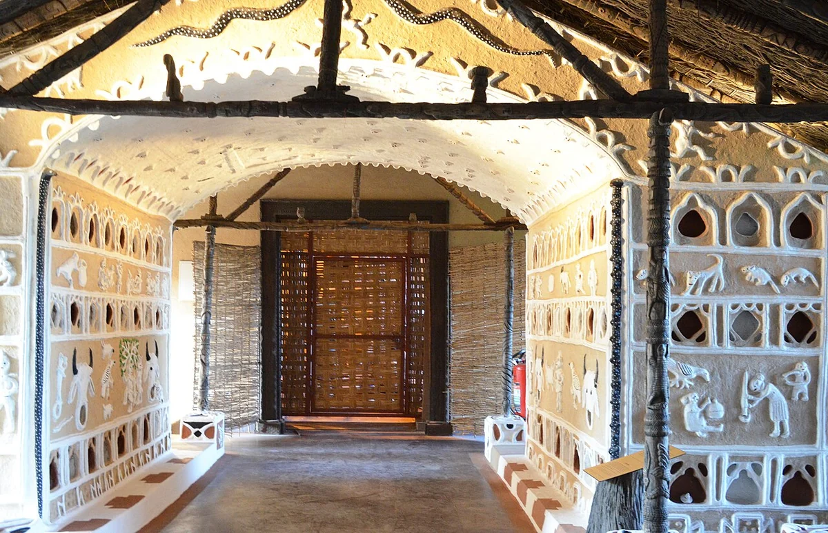 An exhibit interior at Madhya Pradesh Tribal Museum.