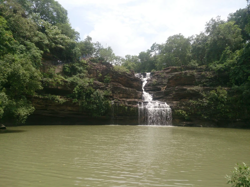 Pandav Falls and its pool in Panna district